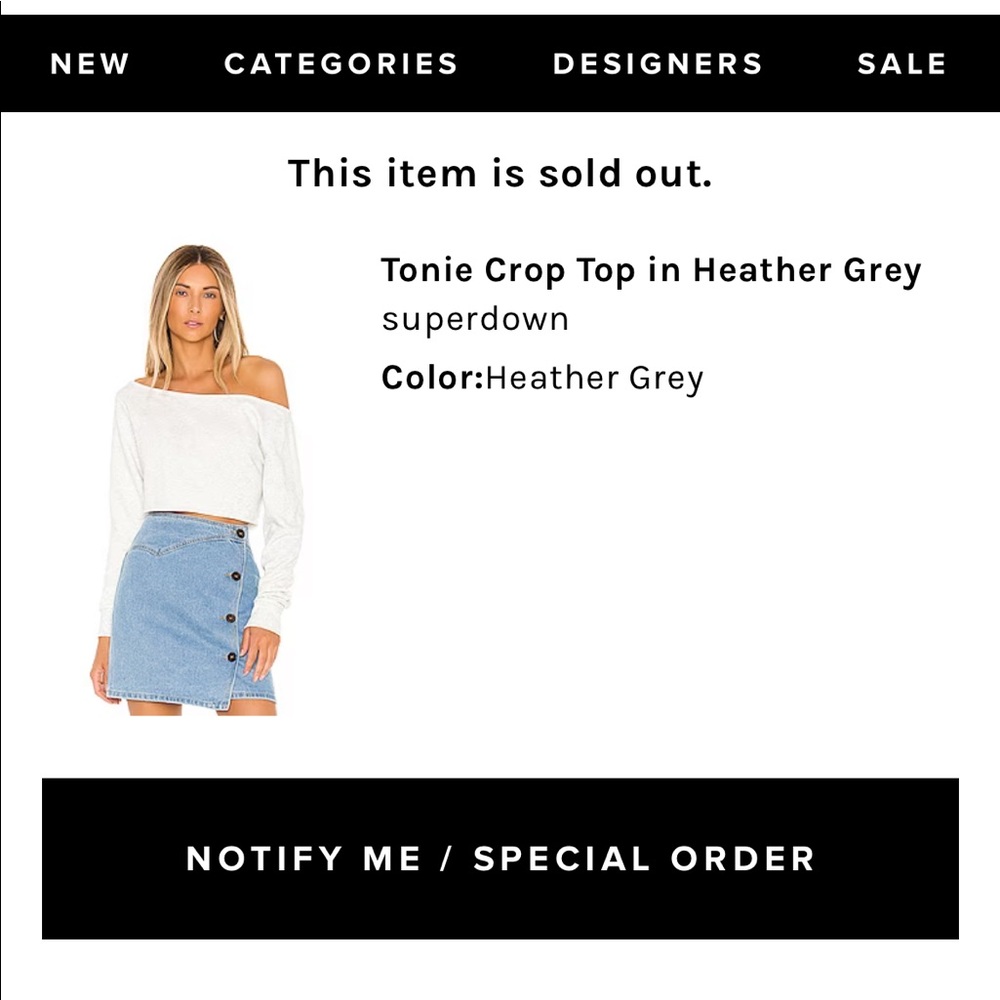 Superdown Tonie crop top